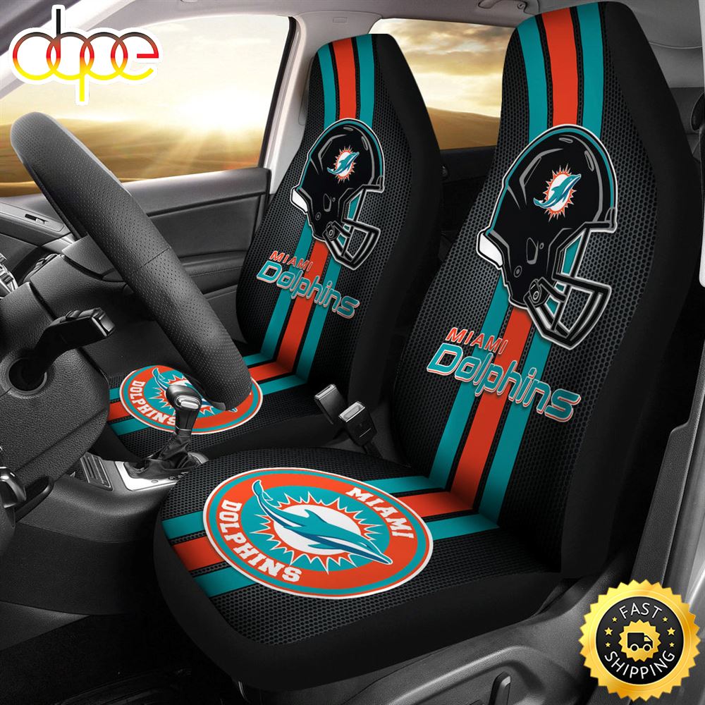 Miami Dolphins Car Seat Covers American Football Helmet Car Accessories Owzzww