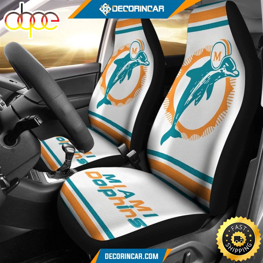 Miami Dolphins Car Seat Covers Miami Dolphins Logo Vintage Style O3tpbx