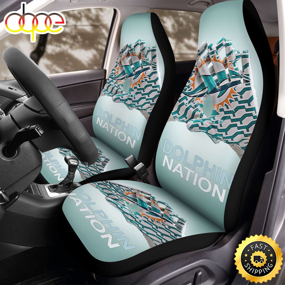 Miami Dolphins Gloves Nation Car Seat Covers Thib2m