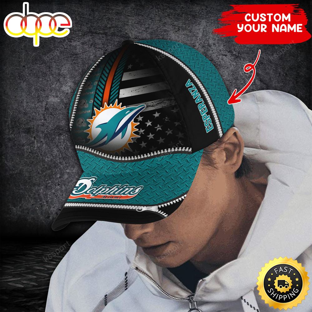 Miami Dolphins Nfl Personalize Cap Steel Style Trending Season C1pxb7