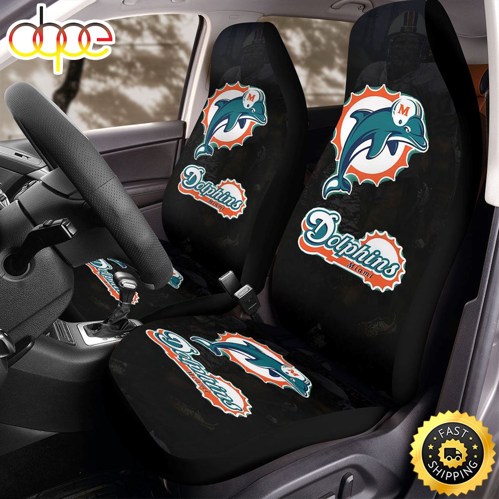 Miami Dolphins Nfl Icon 1 Car Seat Covers Y9trfn