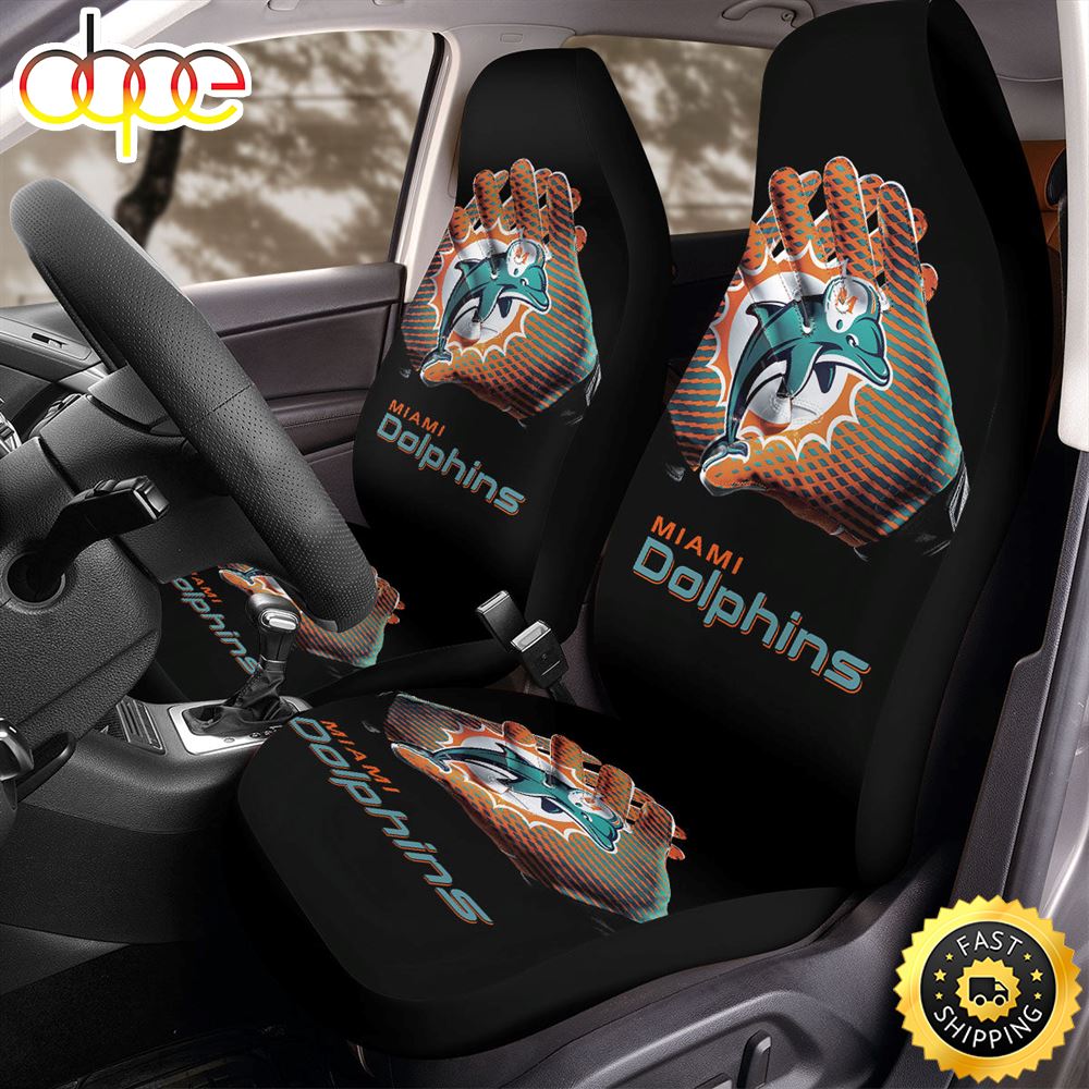 Miami Dolphins Nfl Logo 2 Car Seat Covers Ucxcst