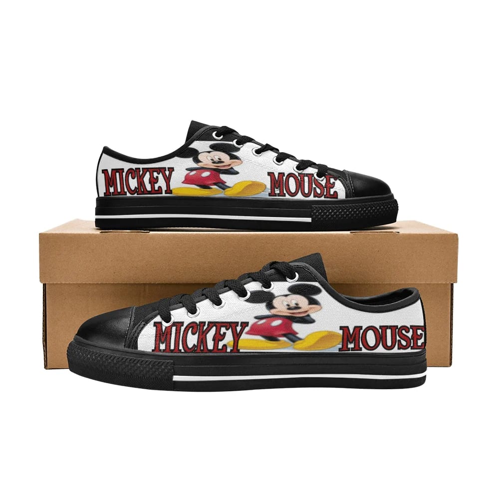 Mickey Mouse Kid Designer Shoes Low Top Canvas Shoes Xxkvnk