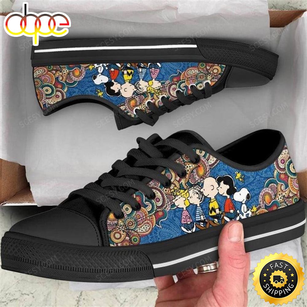 Movie Peanuts Snoopy Low Top Shoes Ytctuy