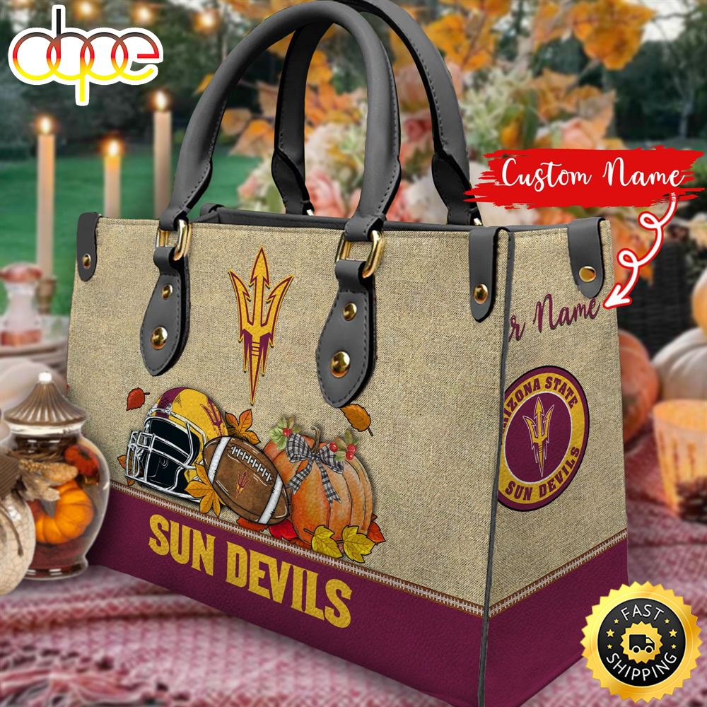 NCAA Arizona State Sun Devils Autumn Women Leather Bag Wxld04