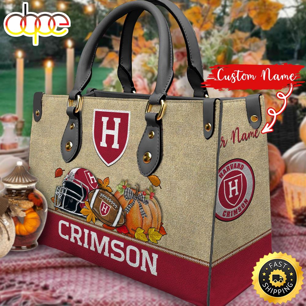 NCAA Harvard Crimson Autumn Women Leather Bag Muqmn1