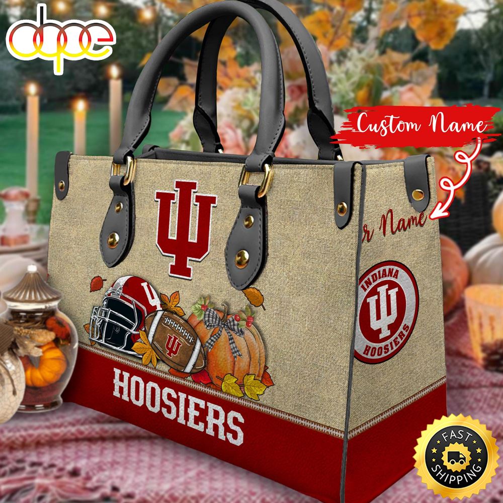 NCAA Indiana Hoosiers Autumn Women Leather Bag Buoxtt