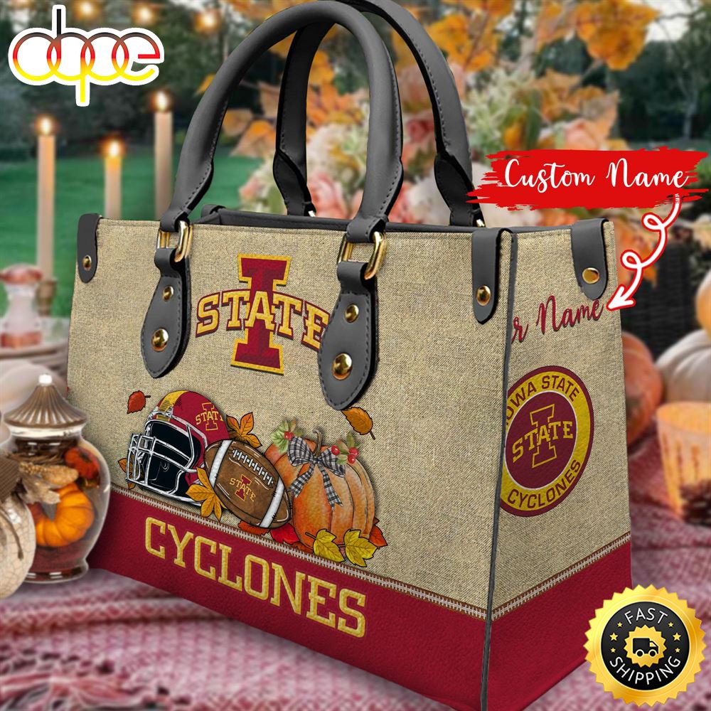 NCAA Iowa State Cyclones Autumn Women Leather Bag Oanhci