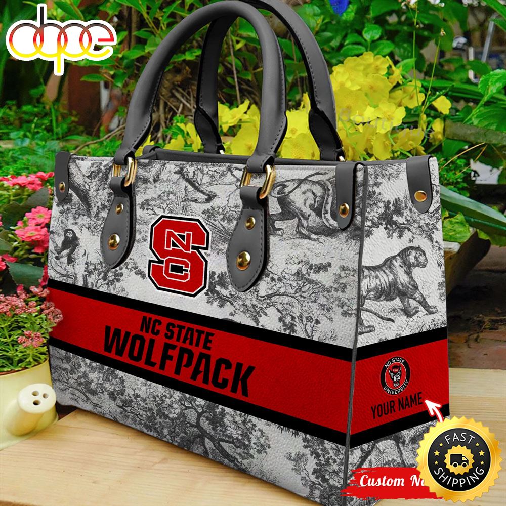 NCAA NC State Wolfpack Women Leather Hand Bag P17ymb