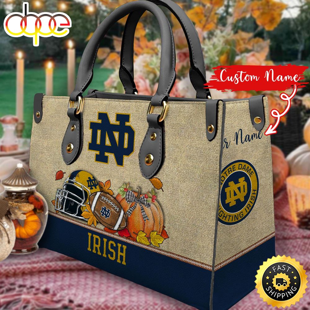 NCAA Notre Dame Fighting Irish Autumn Women Leather Bag Qbl0ru