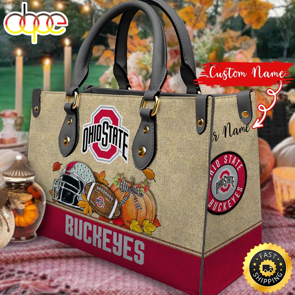 NCAA Ohio State Buckeyes Autumn Women Leather Bag Uiauxl