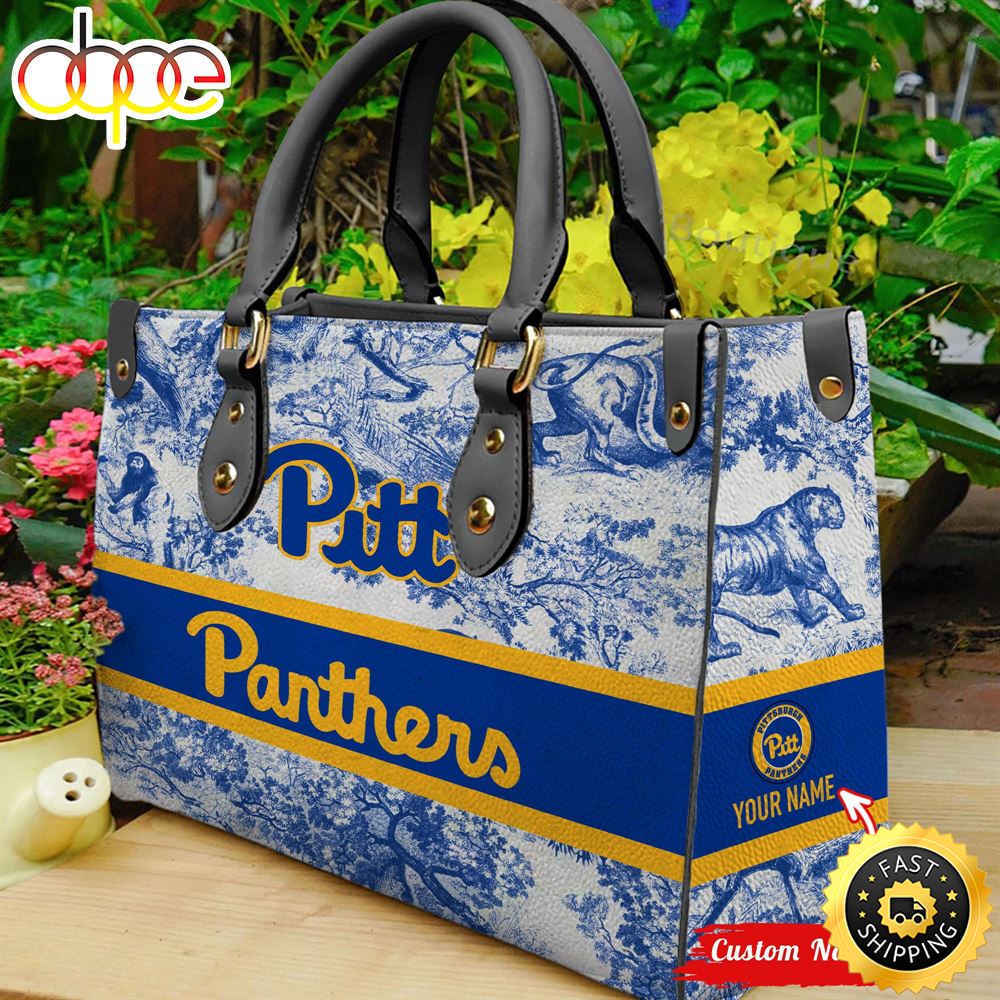 NCAA Pittsburgh Panthers Women Leather Hand Bag Qaxpld