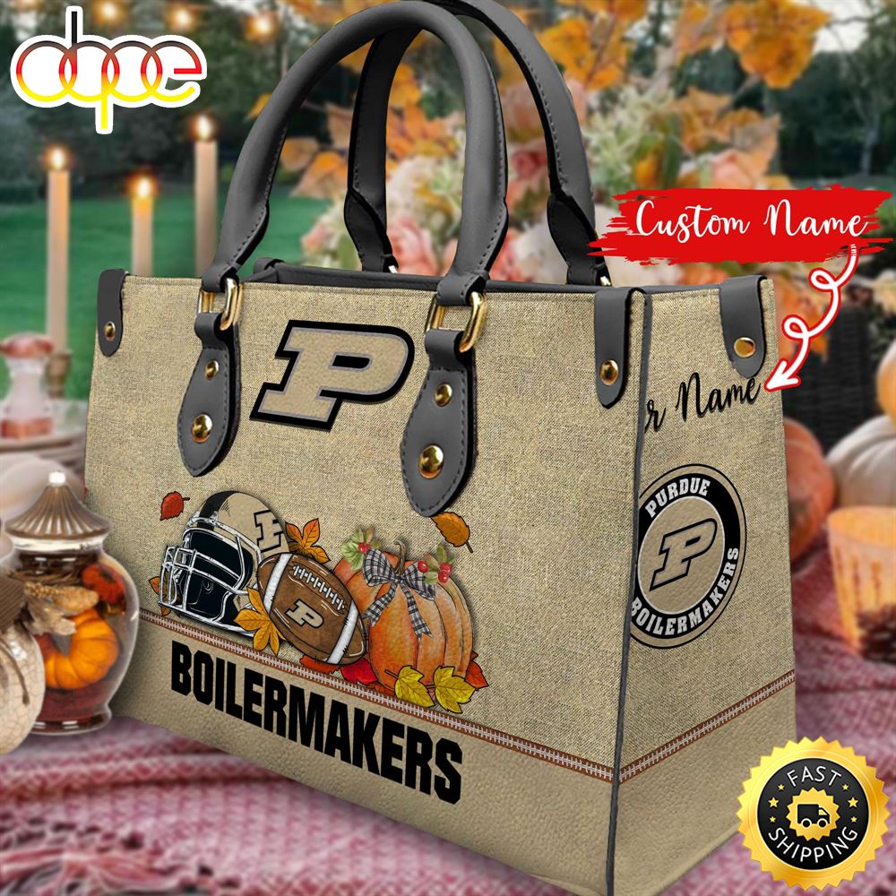 NCAA Purdue Boilermakers Autumn Women Leather Bag Ta43yy