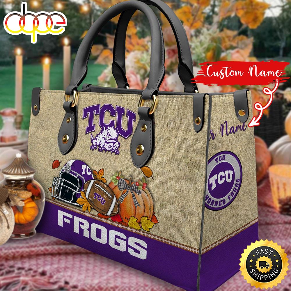 NCAA TCU Horned Frogs Autumn Women Leather Bag Ulvvqy