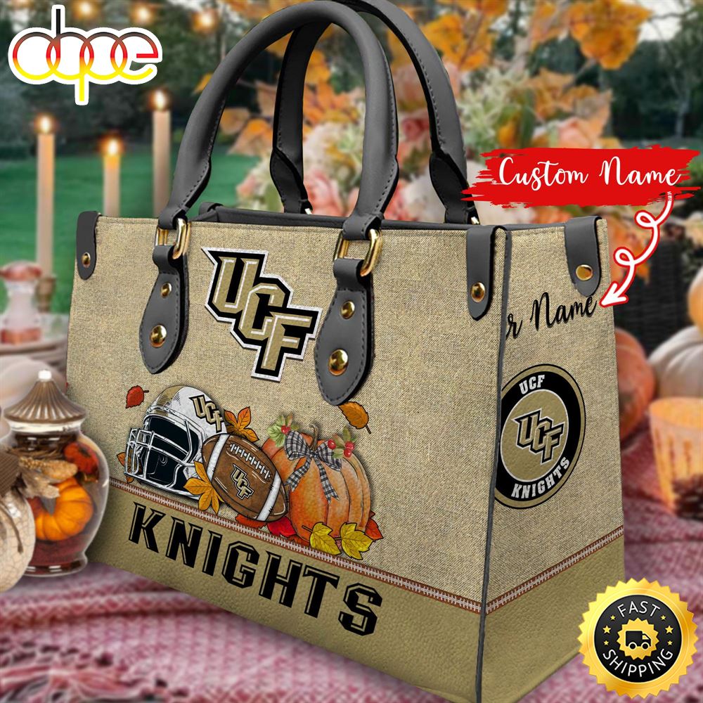 NCAA UCF Knights Autumn Women Leather Bag Szyabv