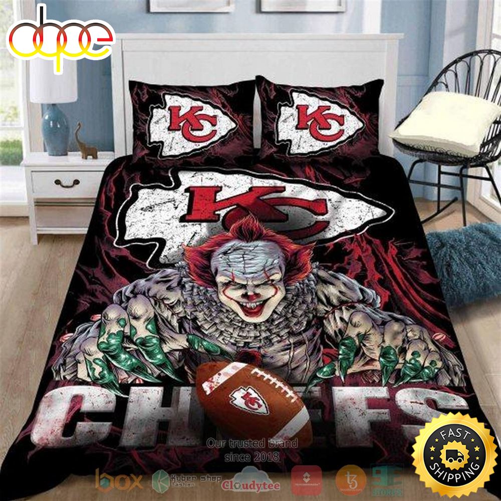 NEW Pennywise Kansas City Chiefs NFL Bedroom Set Ogvghy