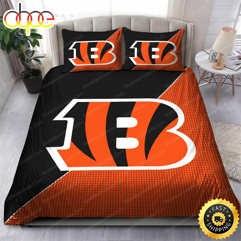 NFL Cincinnati Bengals Black Orange Bedding Set V2 Igkyfj