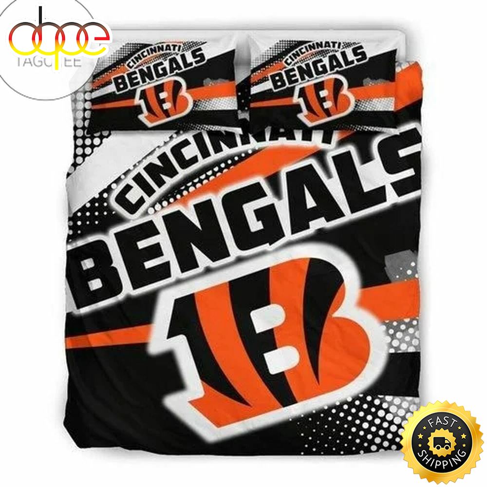 NFL Cincinnati Bengals Black Orange Bedding Set Qjw1r0