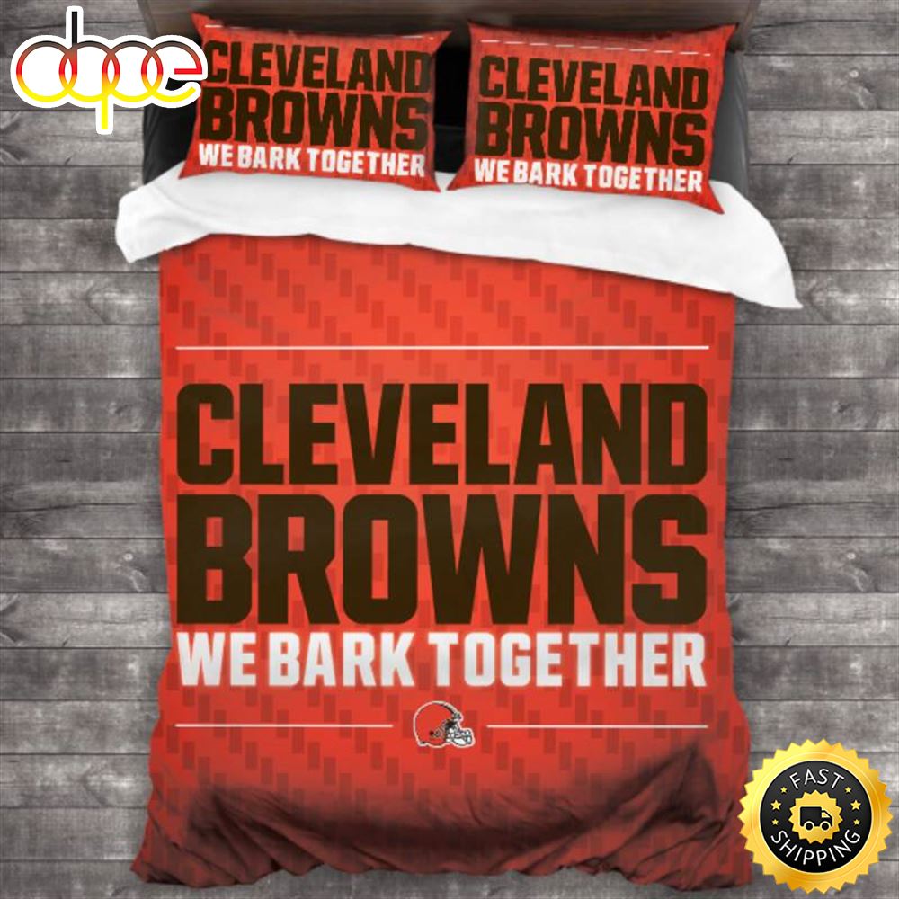 NFL Cleveland Browns Orange Bedding Set V3 X2qqno