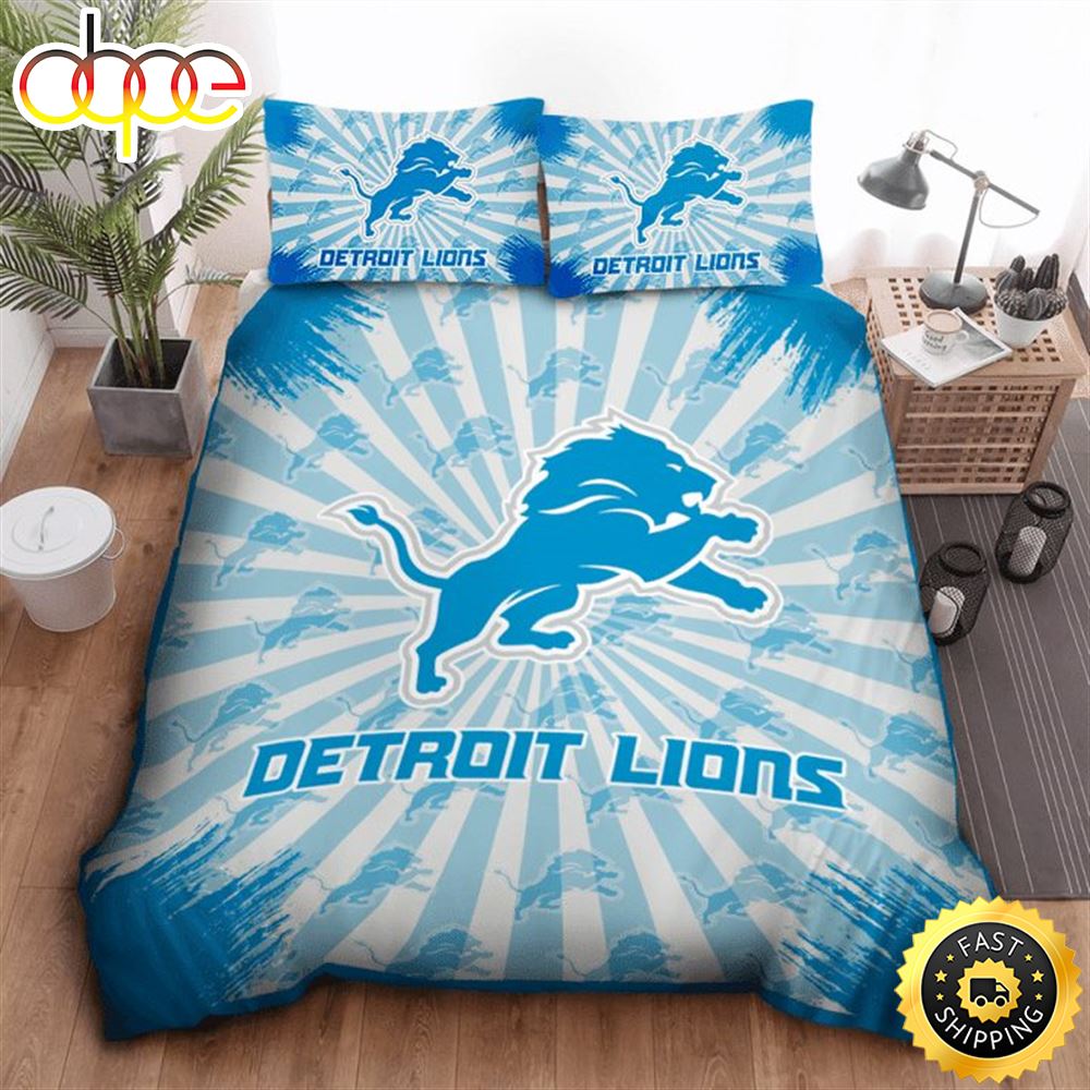 NFL Detroit Lions Light Blue Bedding Set Cvegot