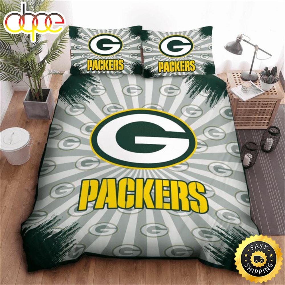 NFL Green Bay Packers Big Logo Highlight Bedding Set Npuumv