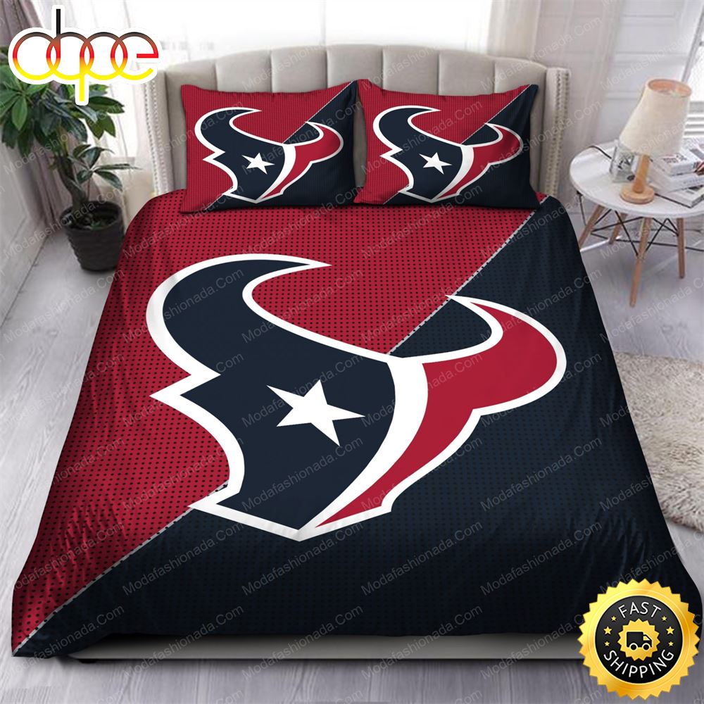 NFL Houston Texans Blue Red Bedding Set Dg38mp