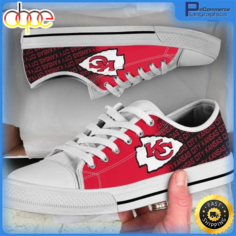 NFL Kansas City Chiefs Canvas Low Top Shoes Ajg1cz