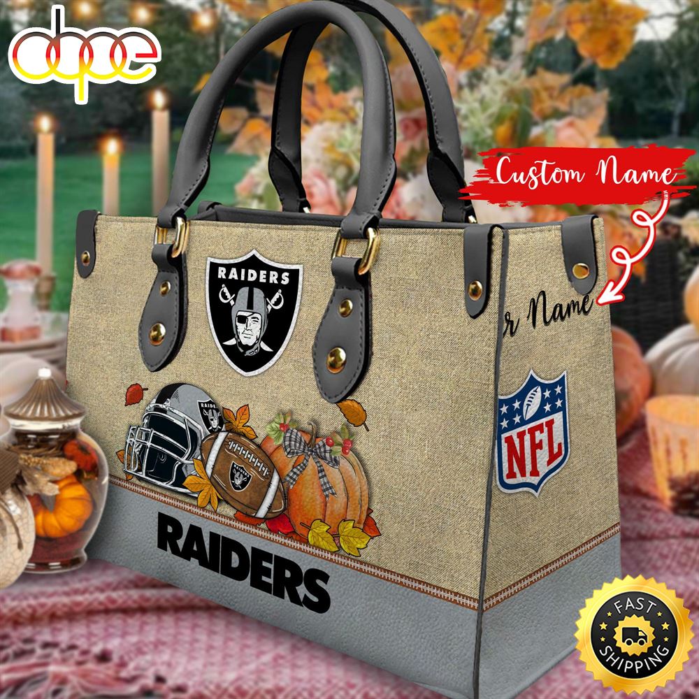 NFL Las Vegas Raiders Autumn Women Leather Bag Tprzjv