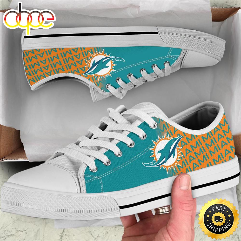 NFL Miami Dolphins Low Top Shoes White Lqpztf