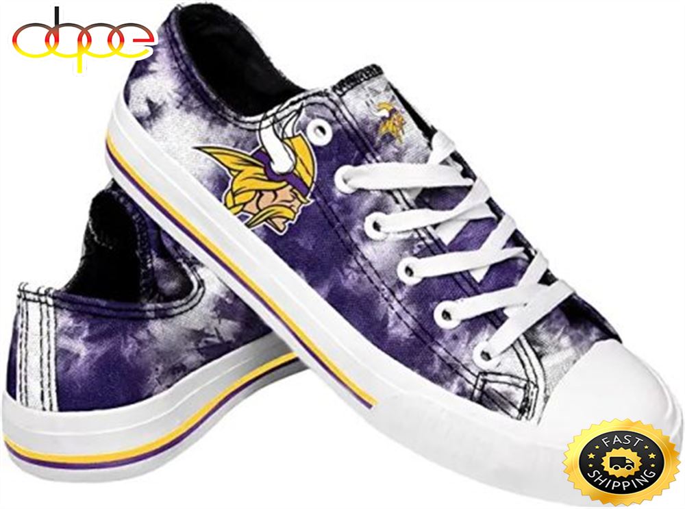 NFL Minnesota Vikings Free Style Purple Sneakers Low Top Shoes Zwkod4