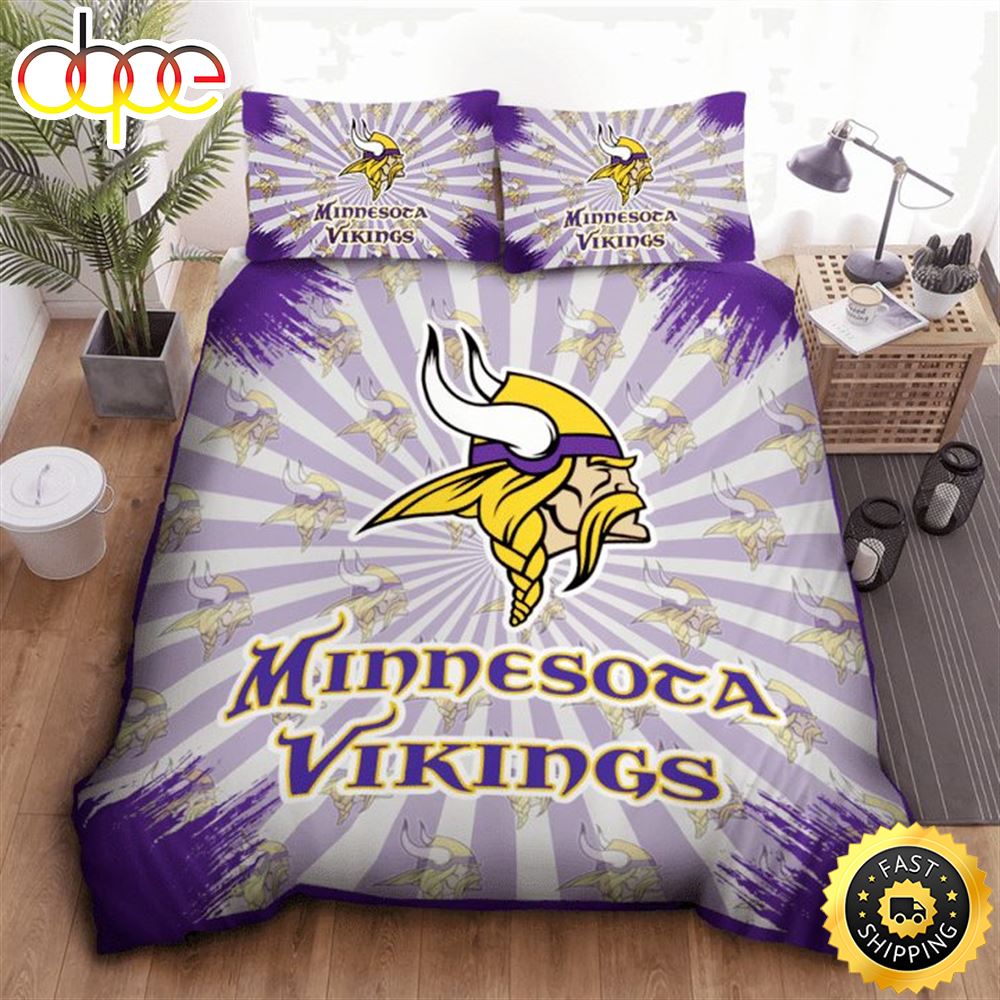 NFL Minnesota Vikings Light Purple Edition Bedding Set Ptqbkr