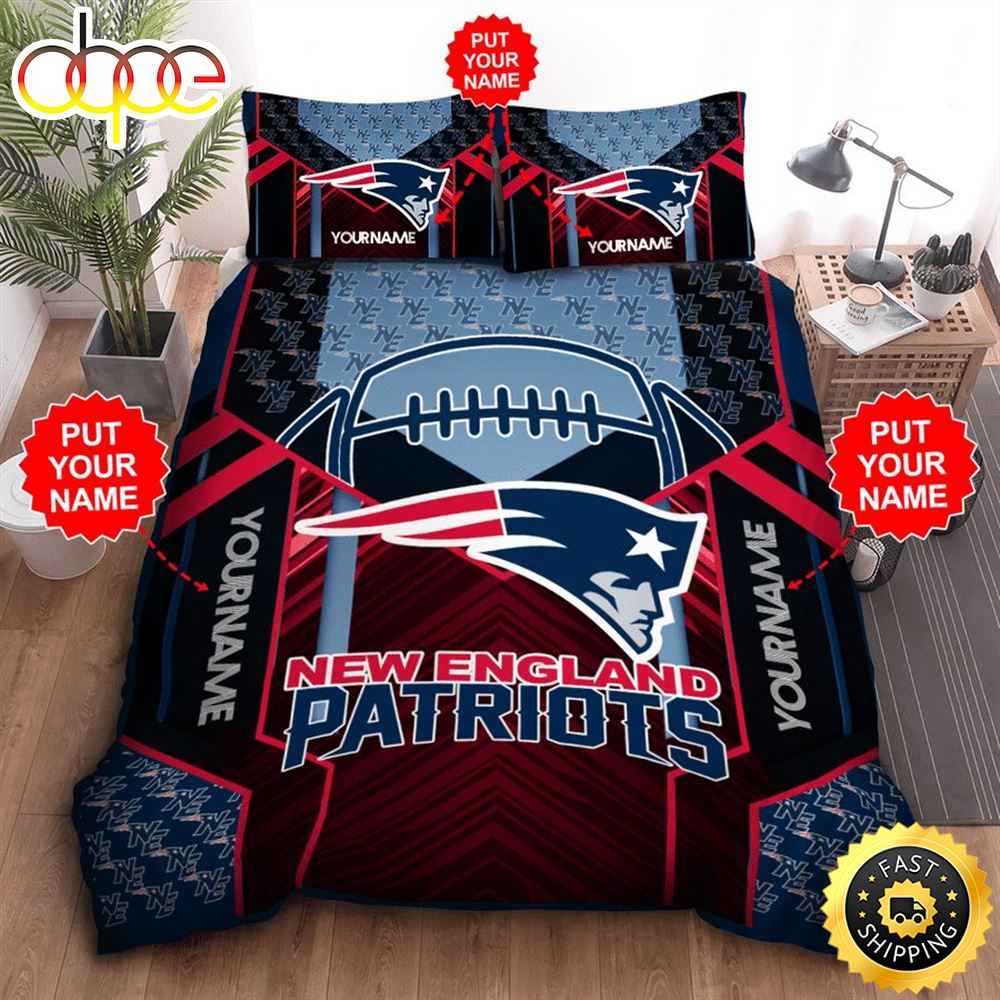NFL New England Patriots Custom Name Special Bedding Set Zh3epg