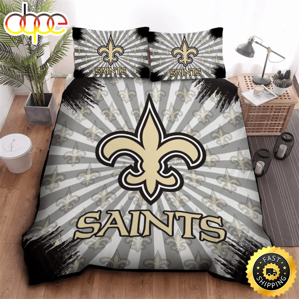 NFL New Orleans Saints Big Logo Highlight Bedding Set Gu9ej6
