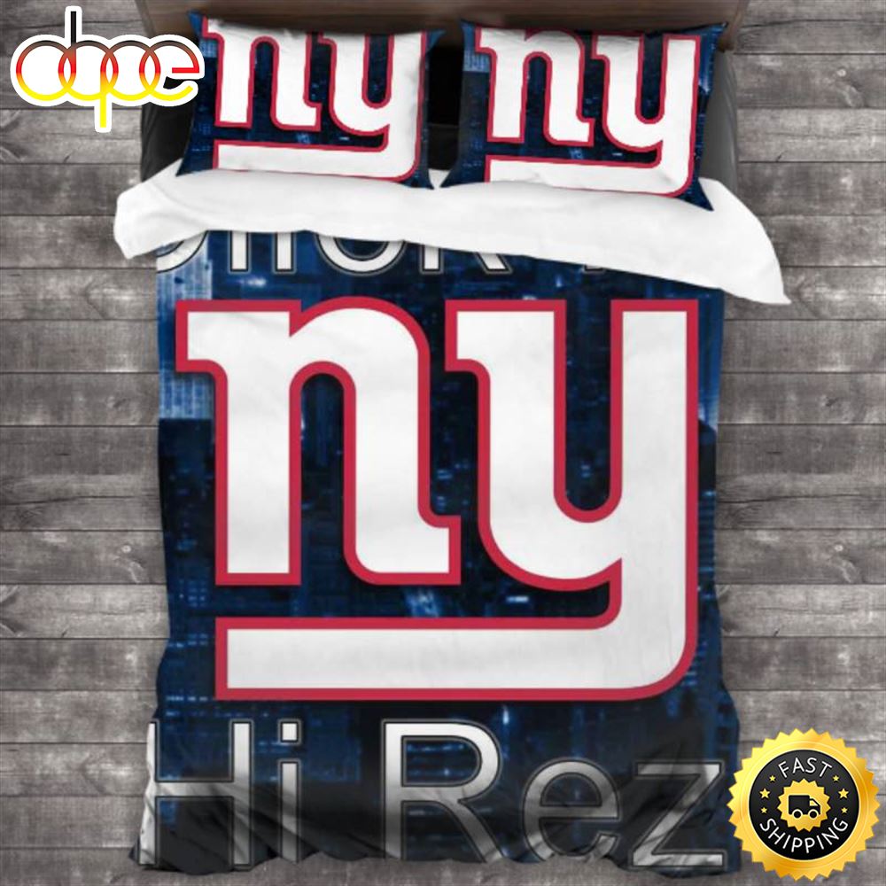 NFL New York Giants Blue White Bedding Set Xiysjm