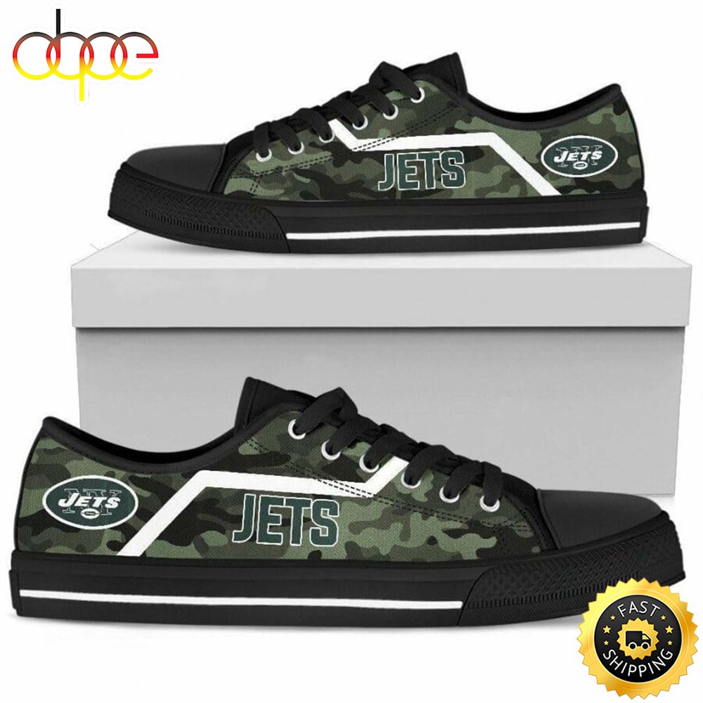 NFL New York Jets Green Camo Low Top Shoes S1frh0