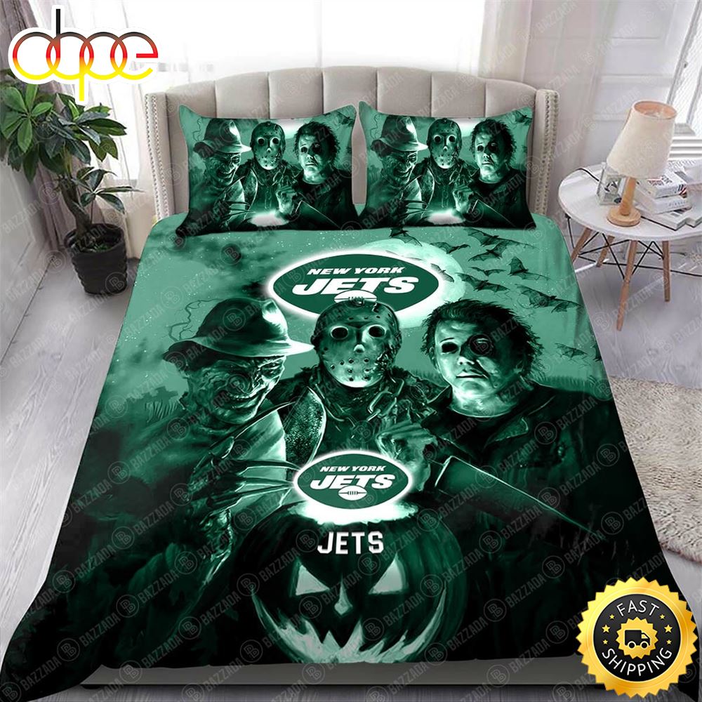 NFL New York Jets Halloween Night Bedding Set B3pqav
