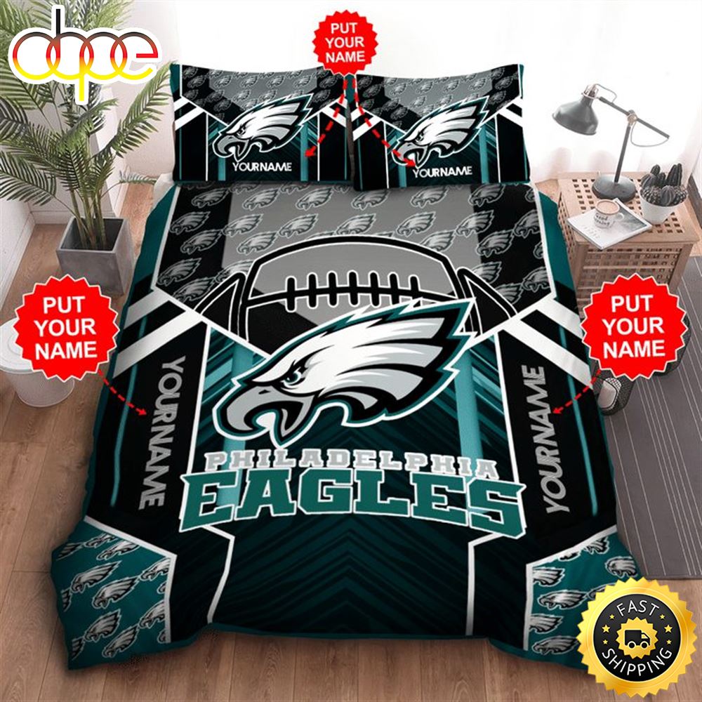 NFL Philadelphia Eagles Custom Name Limited Bedding Set Hxiyn8