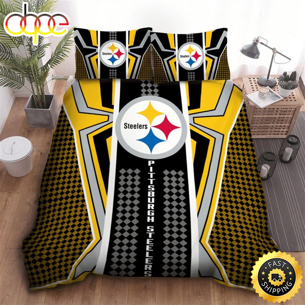 NFL Pittsburgh Steelers Golden Spider Man Bedding Set Dgucxi