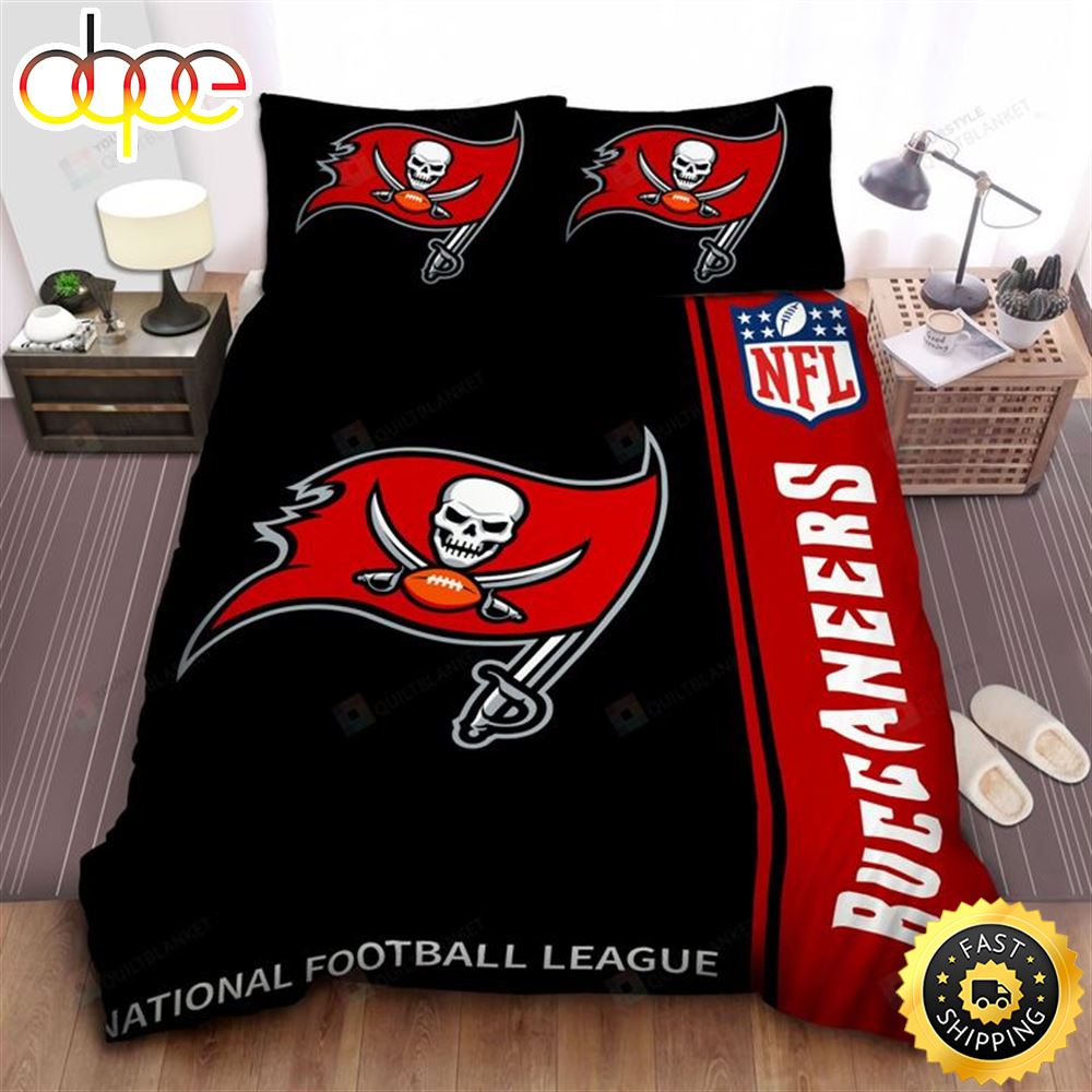 NFL Tampa Bay Buccaneers Black Red Bedding Set Uiikdp
