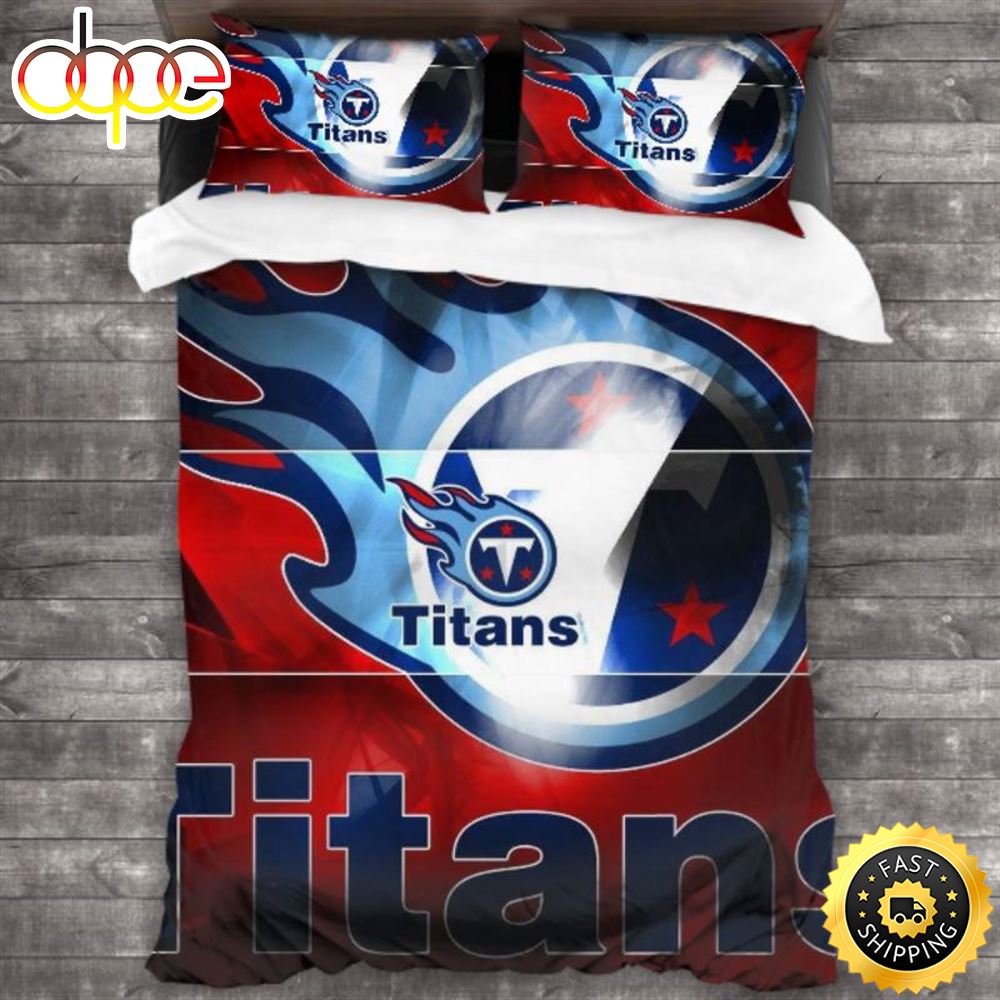 NFL Tennessee Titans Red Blue Bedding Set Toghrd