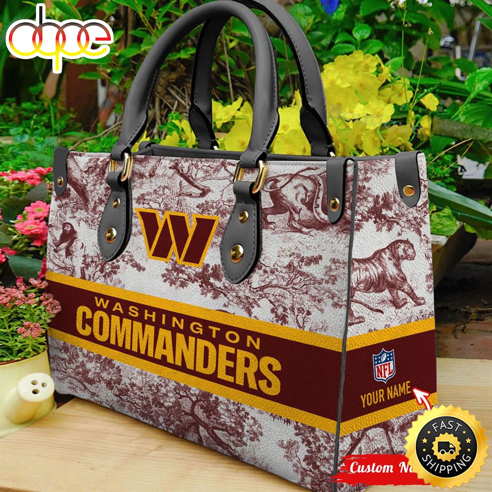NFL Washington Commanders Women Leather Bag P6hu2y