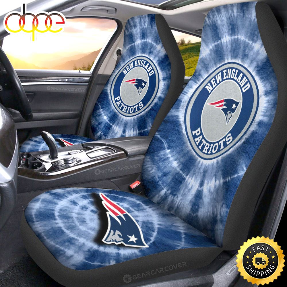 New England Patriots Car Seat Covers Custom Tie Dye Car Accessories Sedqzh