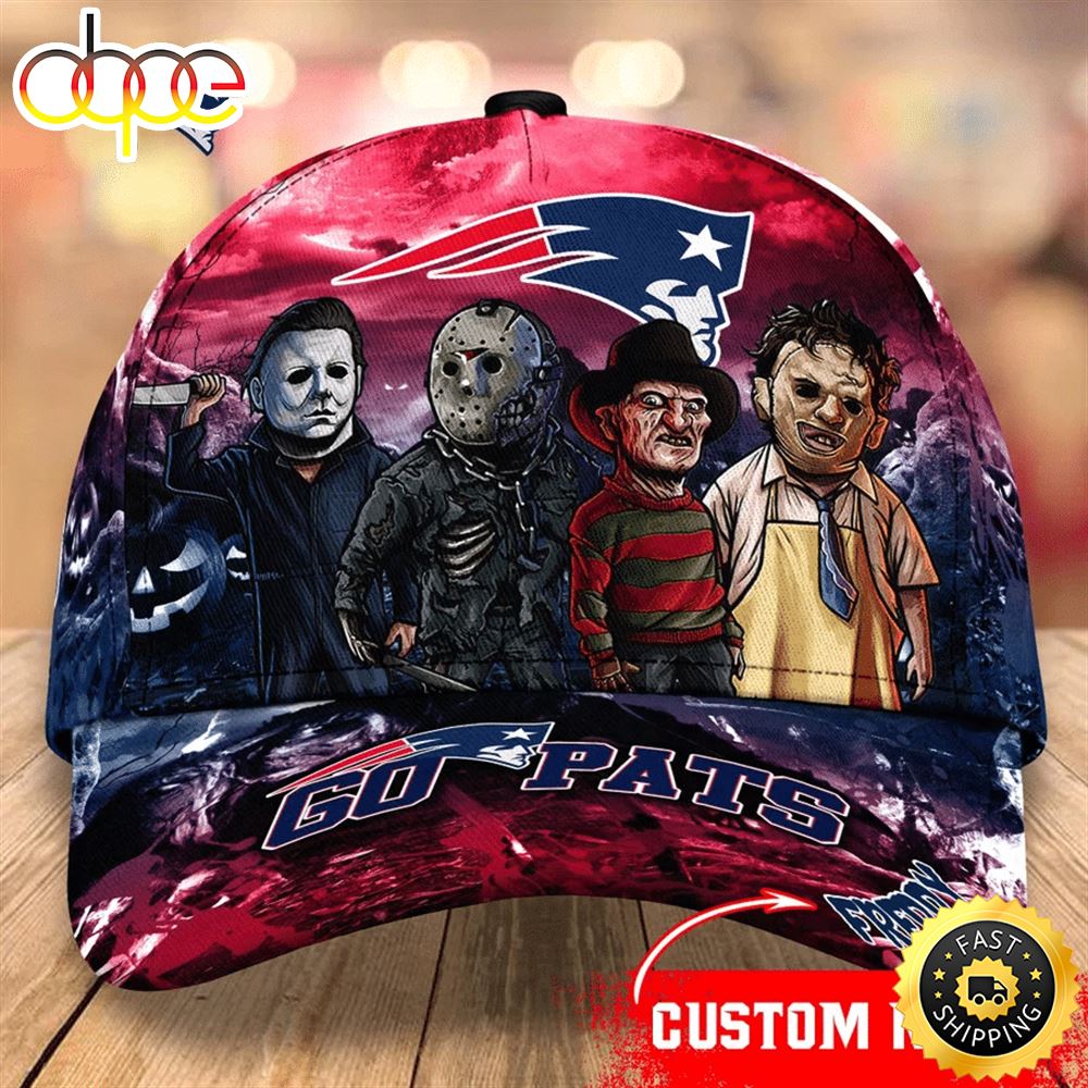 New England Patriots Nfl Personalized Trending Cap Mixed Horror Movie Characters Dhhnni