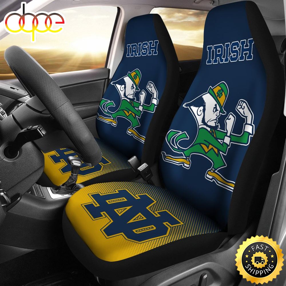 New Fashion Fantastic Notre Dame Fighting Irish Car Seat Covers Joqbdk