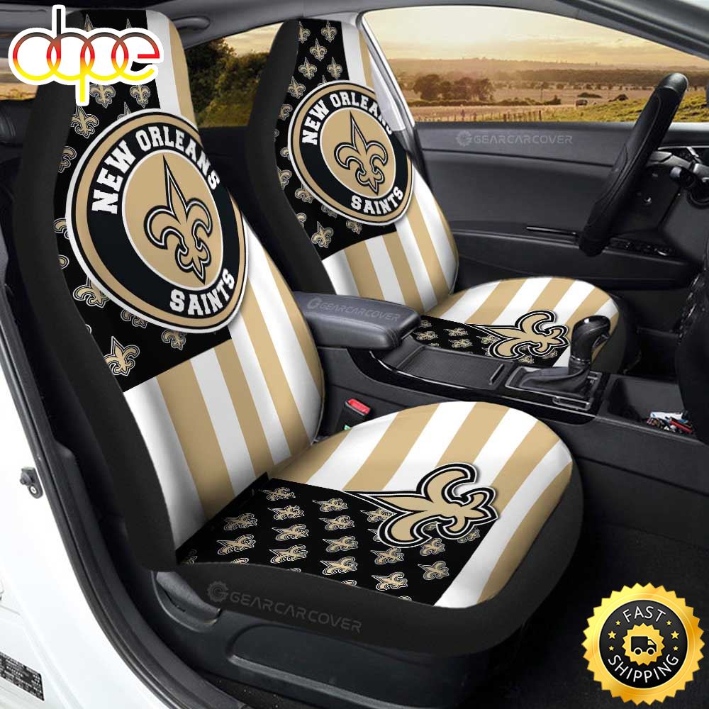 New Orleans Saints Car Seat Covers Custom Us Flag Style Ll6hqv