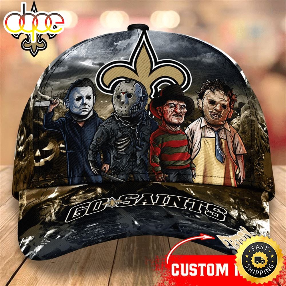 New Orleans Saints Nfl Personalized Trending Cap Mixed Horror Movie Characters Ygdwva