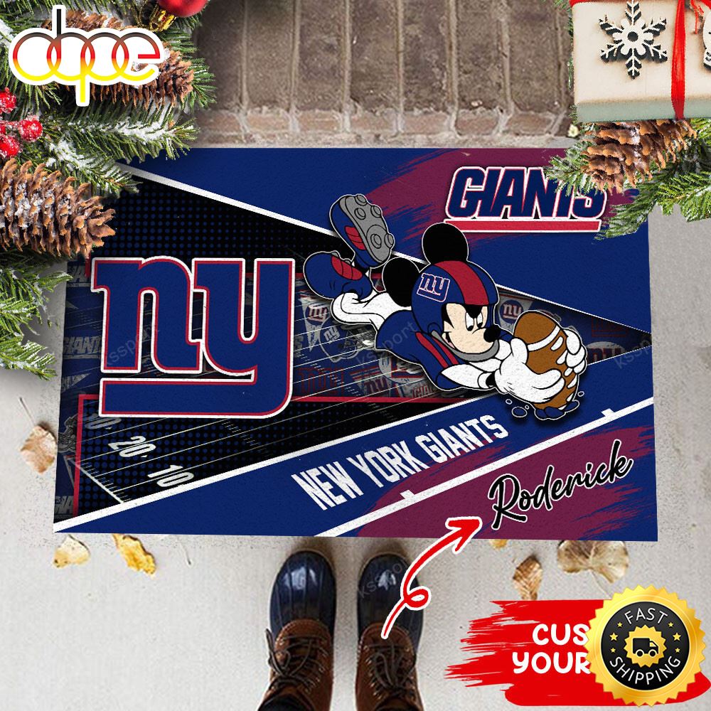 New York Giants NFL Custom Doormat For This Season Bkqct1