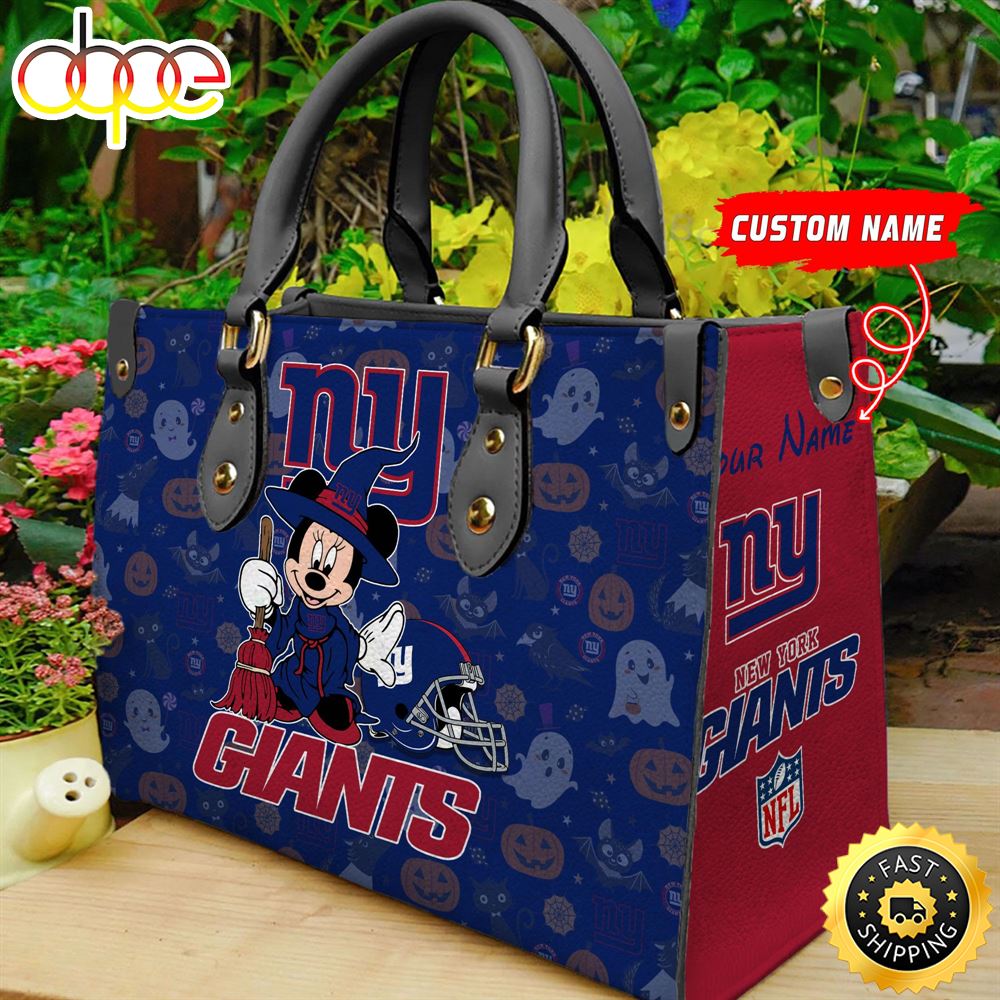 New York Giants NFL Minnie Halloween Women Leather Hand Bag Qdkntp