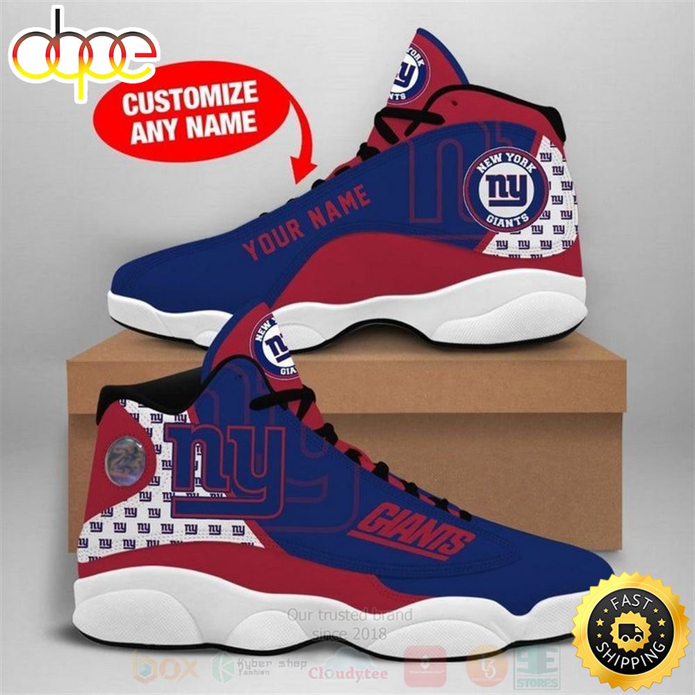 New York Giants Nfl Custom Name Air Jordan 13 Shoes Mp4bdt