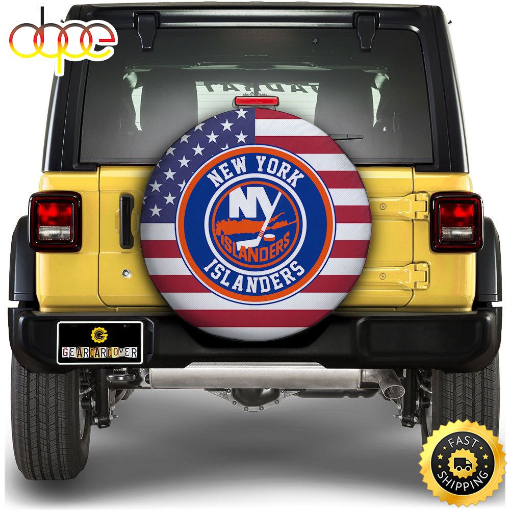 New York Islanders Spare Tire Covers Custom US Flag Style Xyfkme